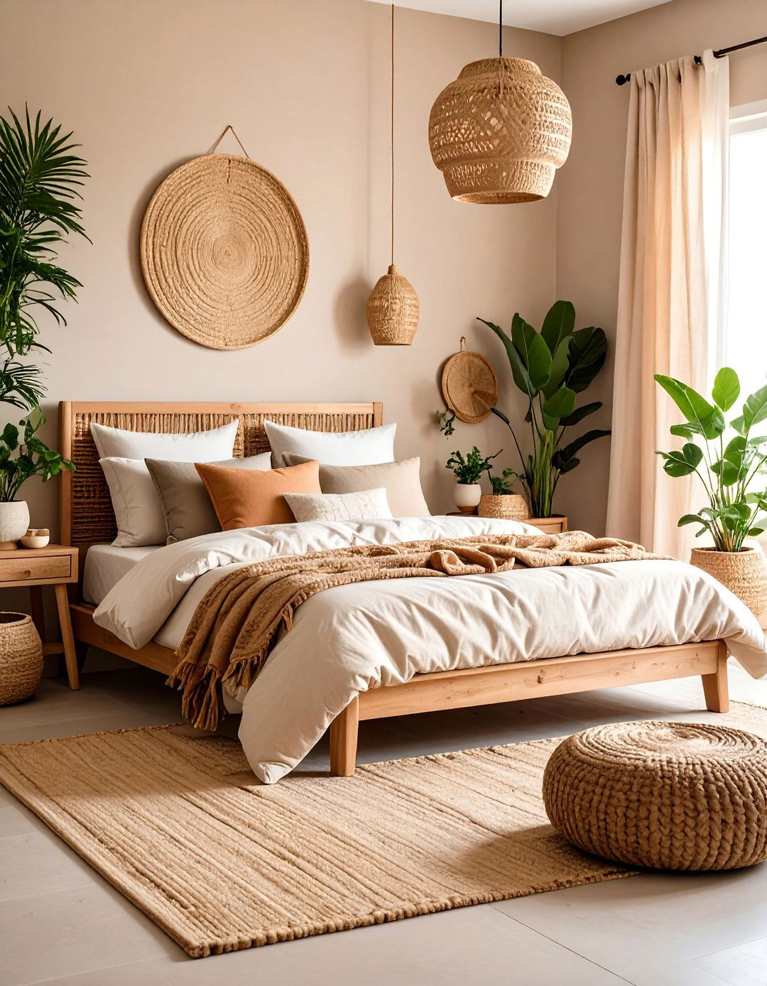Natural Material Beige Bedroom - 24 Beige Bedroom Ideas