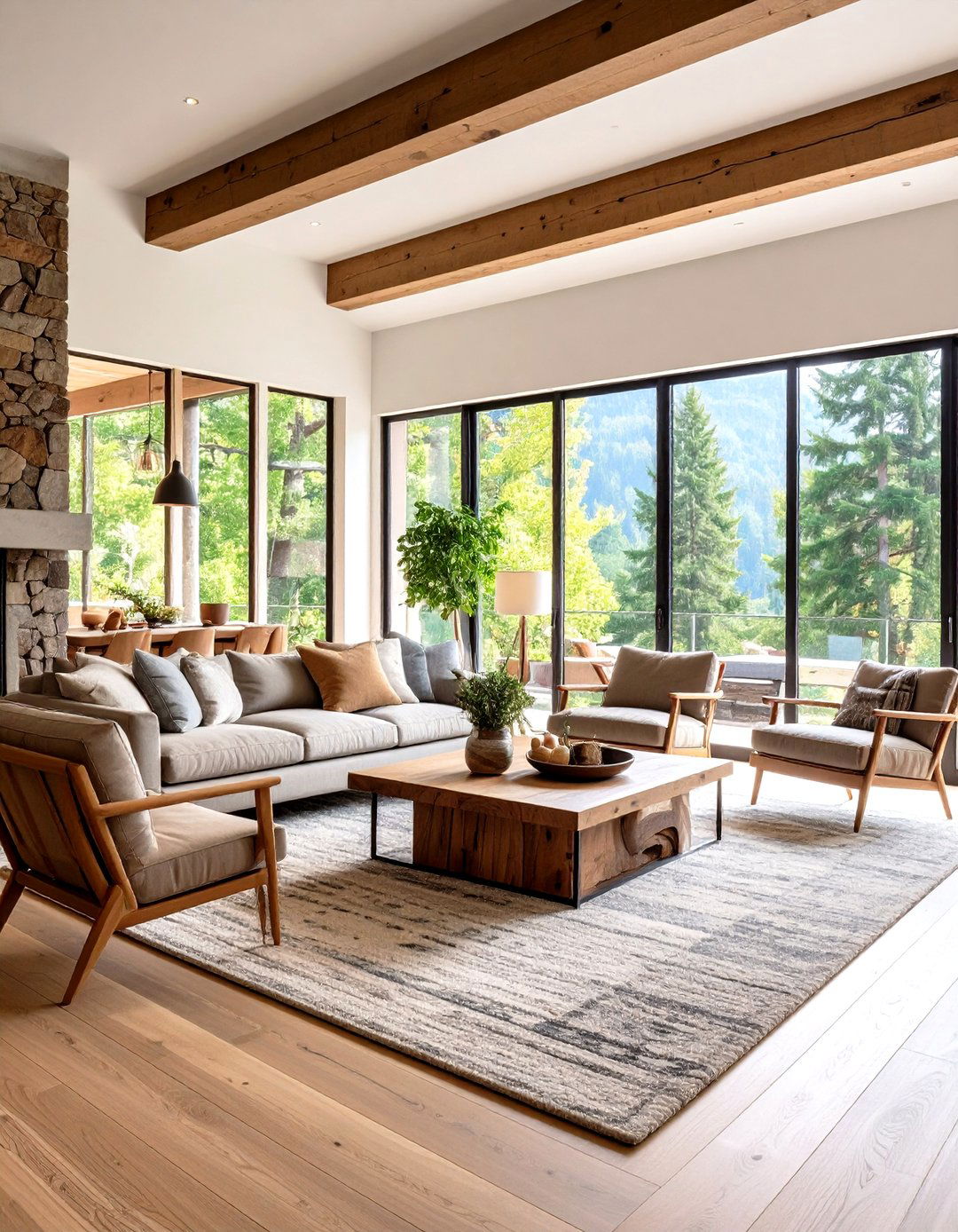 Natural Material Combinations - 24 Farmhouse Living Room Ideas