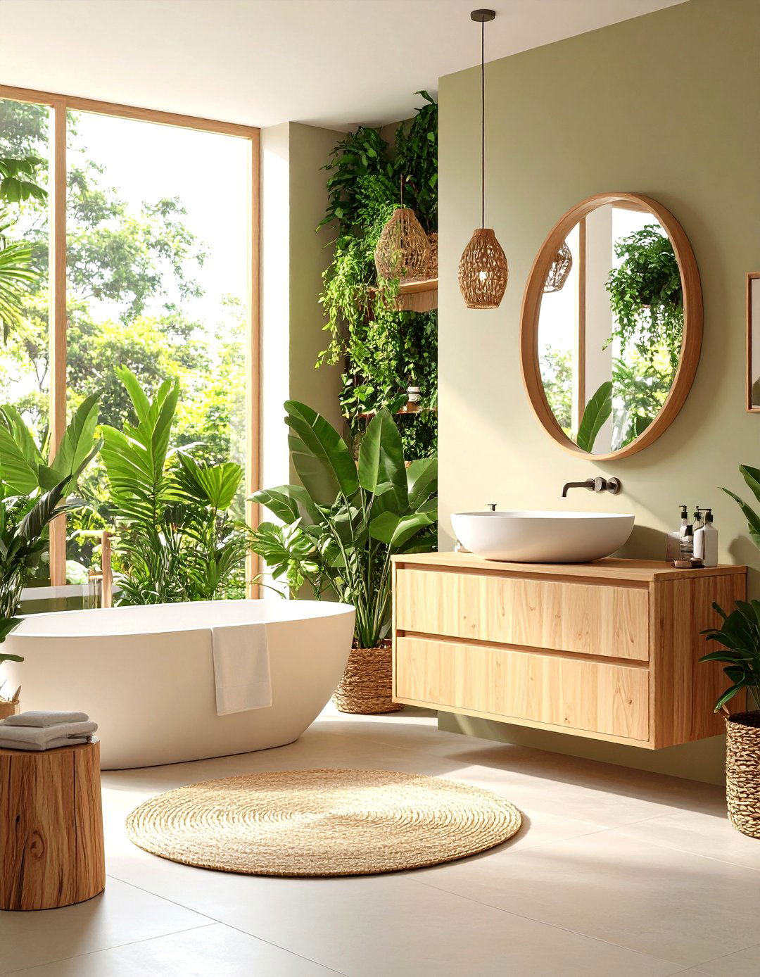 Natural Material Warmth - 24 Bathroom Staging Ideas
