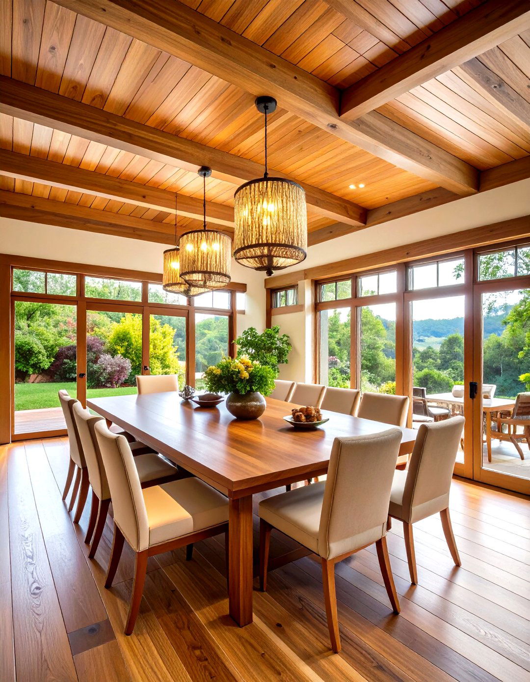 Natural Oak Species Ceiling Elegance - 24 Wood Slat Ceiling Ideas