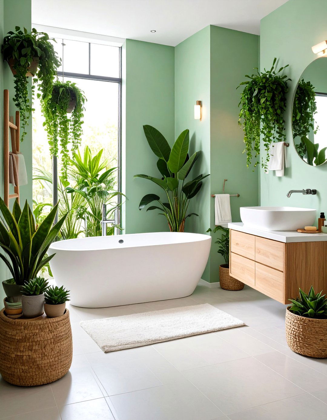 Natural Plant Integration - 24 Bathroom Staging Ideas