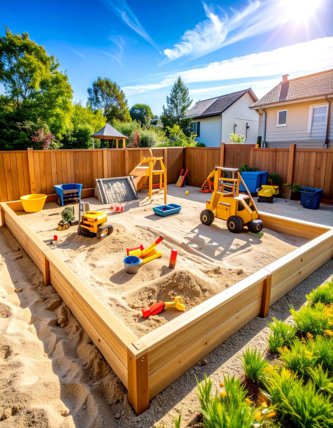 Natural Sand and Dig Zone - 24 Backyard Playground Ideas