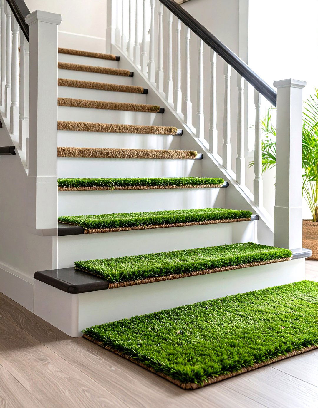 Natural Seagrass Casual Runners - 24 Stair Runner Ideas
