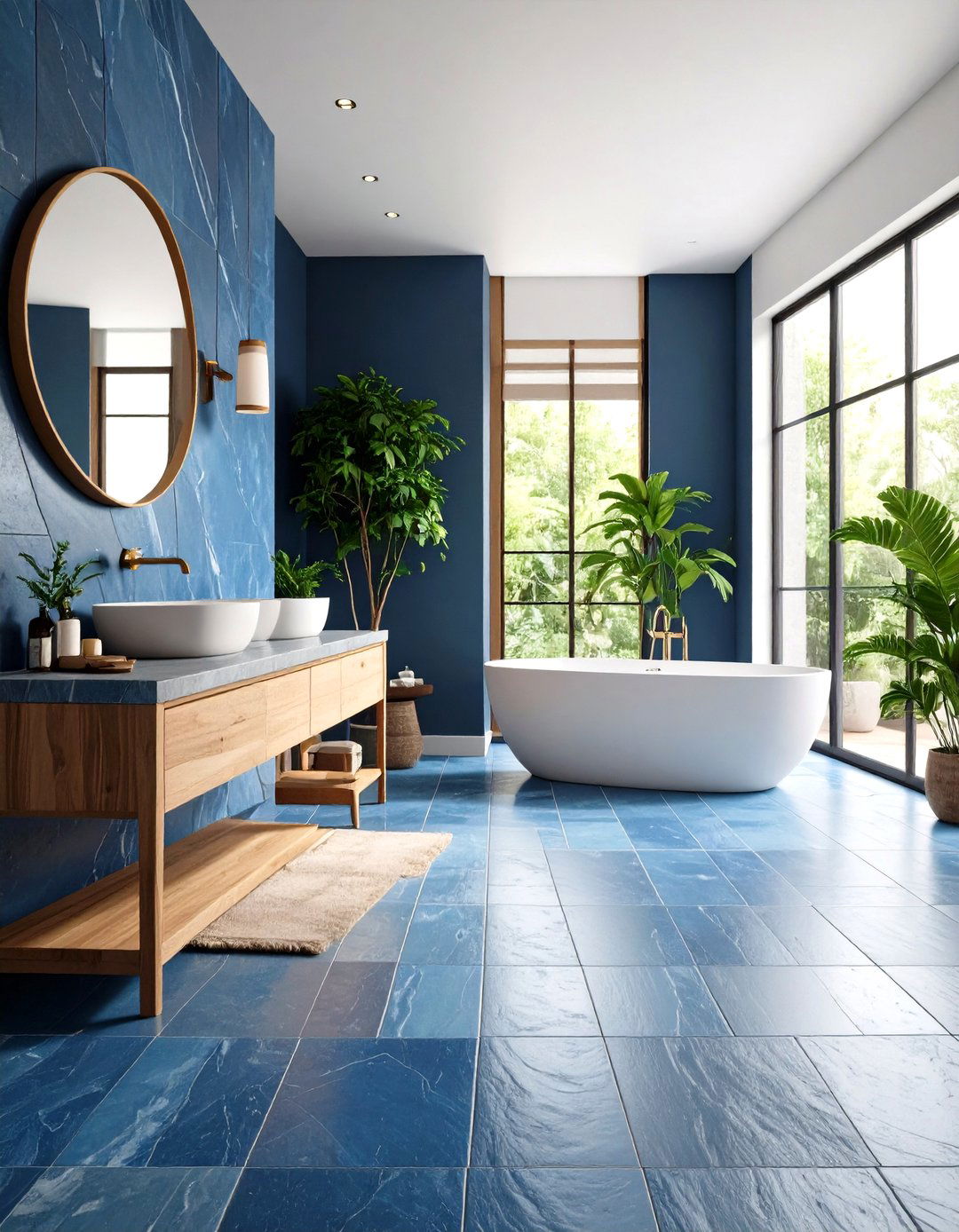 Natural Slate Appearance - 24 Small Bathroom Flooring Ideas