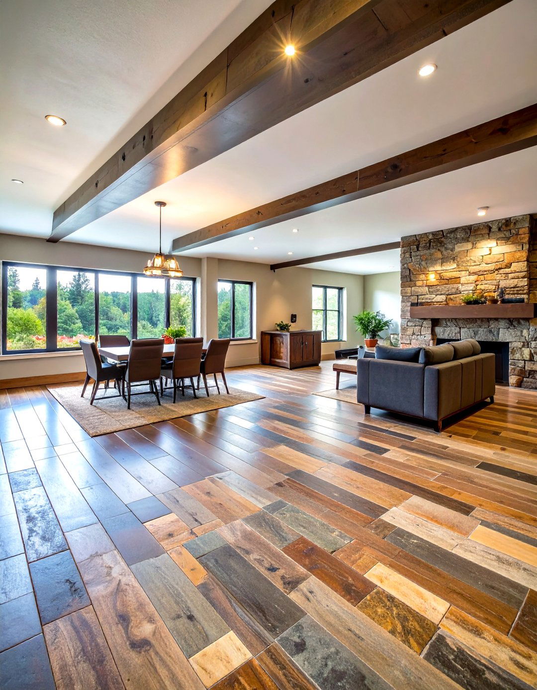 Natural Slate Installations - 24 Basement Floor Ideas