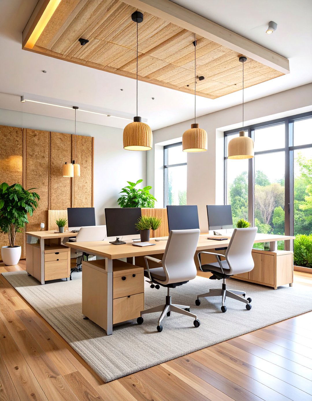 Natural Sound Acoustic Design - 24 Green Home Office Ideas