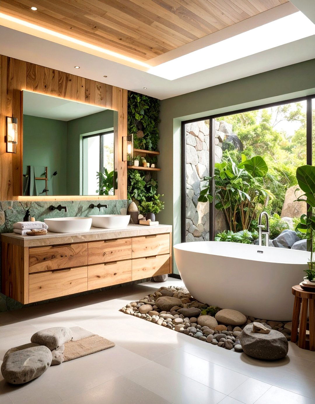 Natural Spa Bathroom Experience - 24 Eclectic Bathroom Ideas