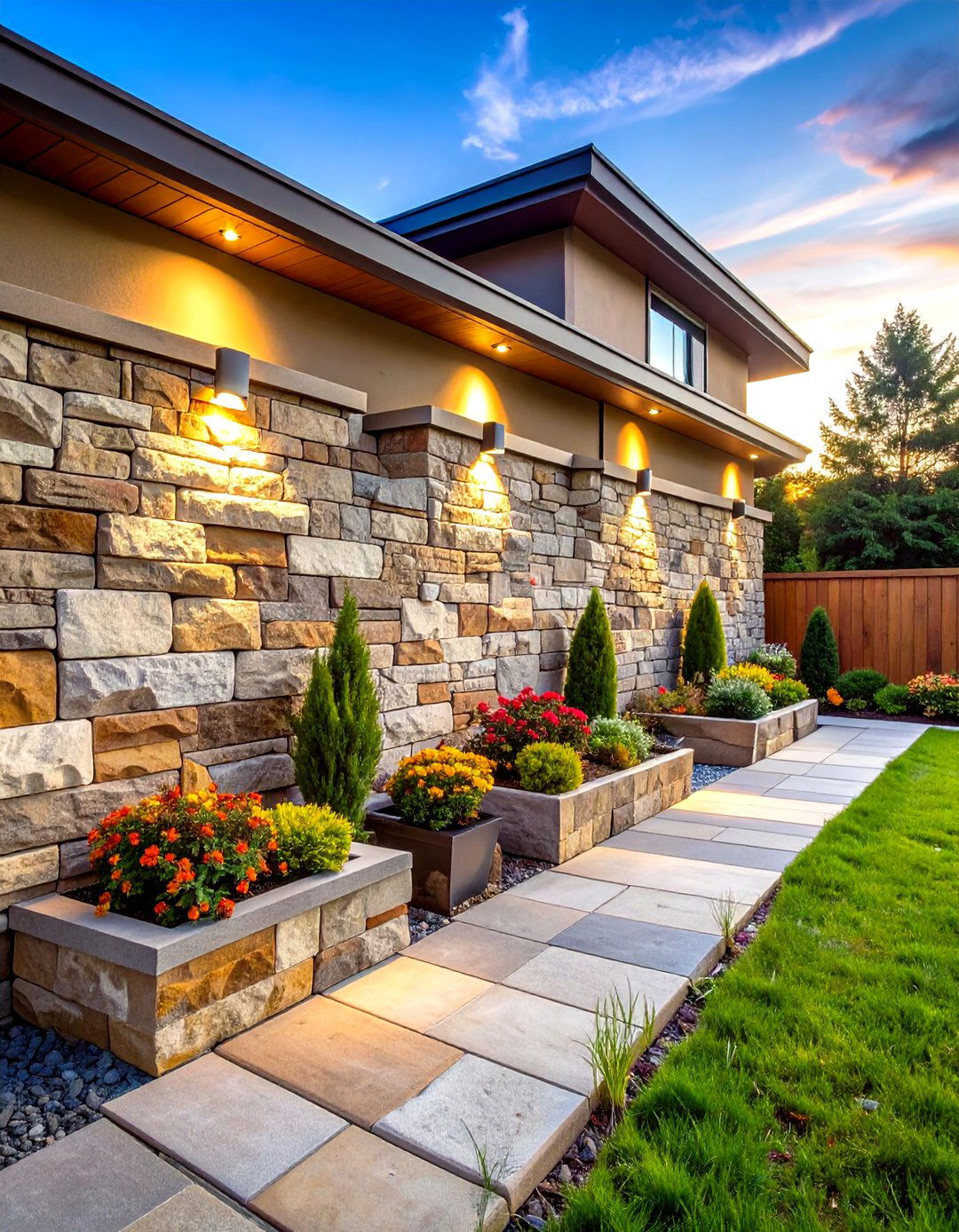 Natural Stone Accent Walls - 24 Patio Wall Ideas