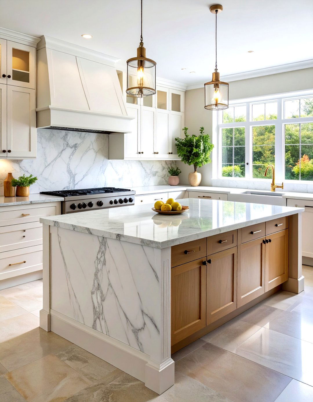 Natural Stone Countertops - 24 Tudor Kitchen Ideas