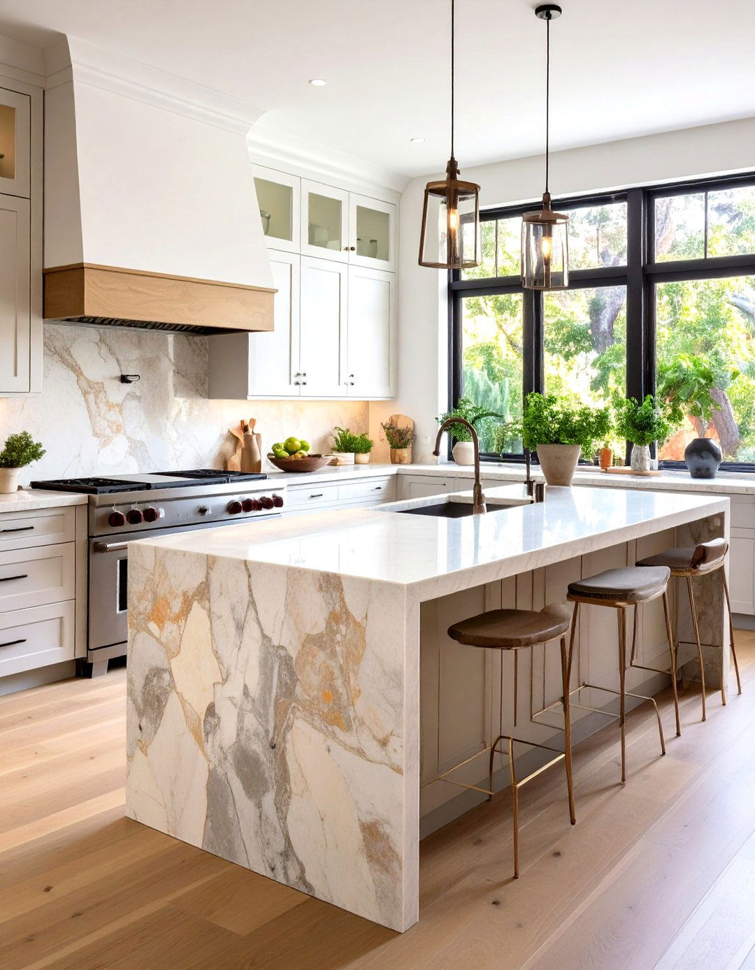 Natural Stone Countertops with Rough Textures - 24 Spanish Style Kitchen Ideas