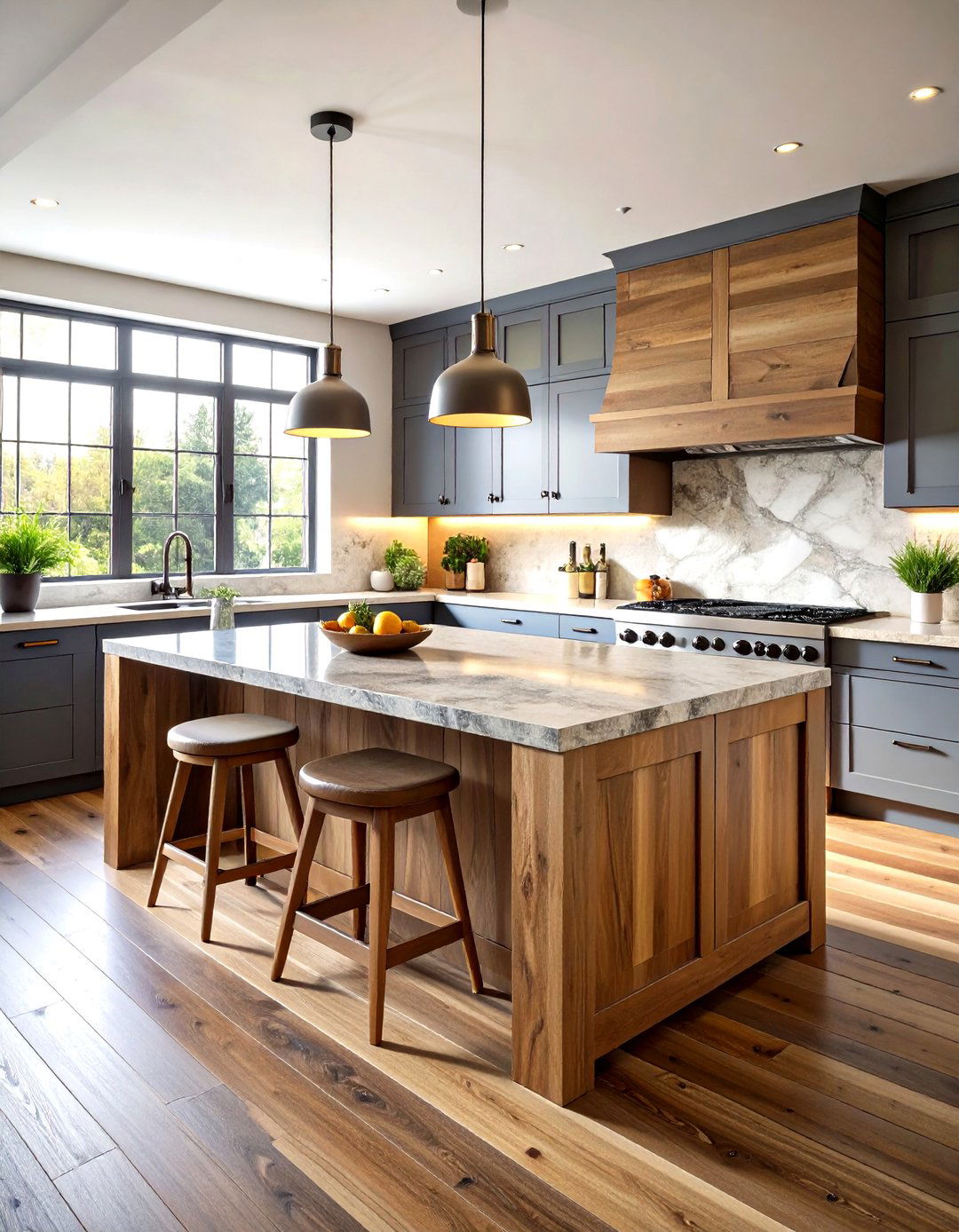 Natural Stone Elements - 24 kitchen island decor ideas