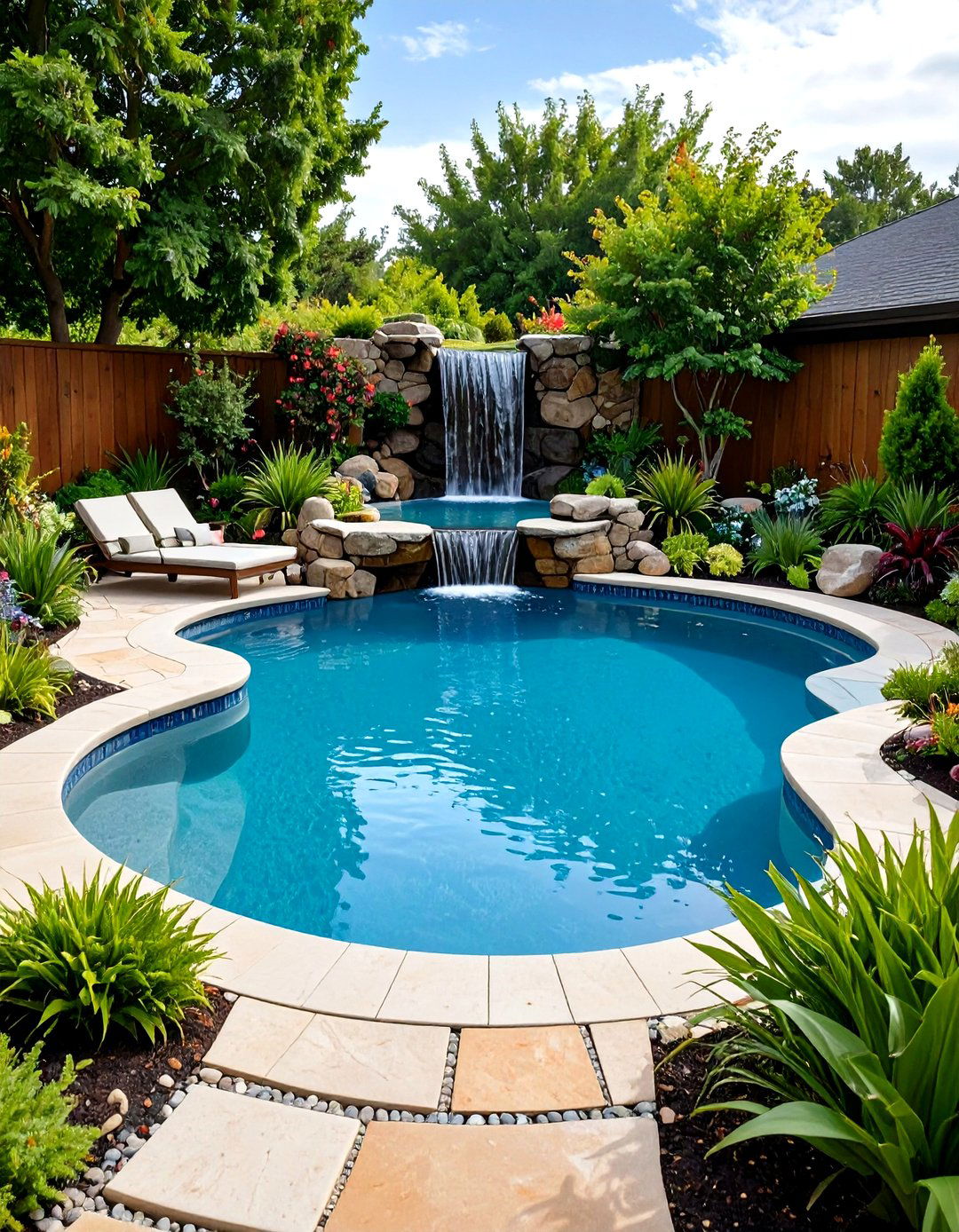 Natural Stone Freeform Pool - 24 Small Pool Ideas