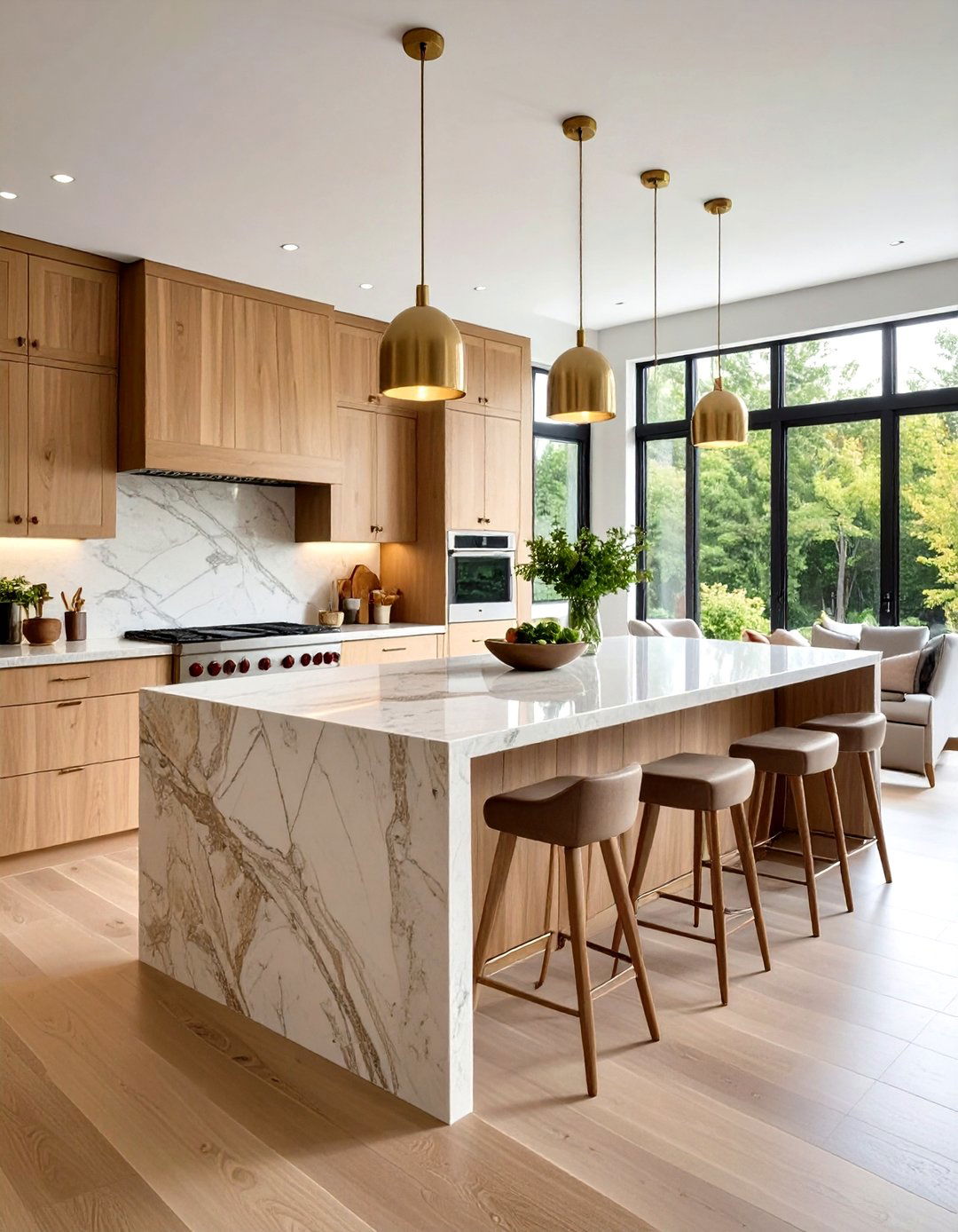 Natural Stone Kitchen Islands - 24 Organic Modern Interior Design Ideas