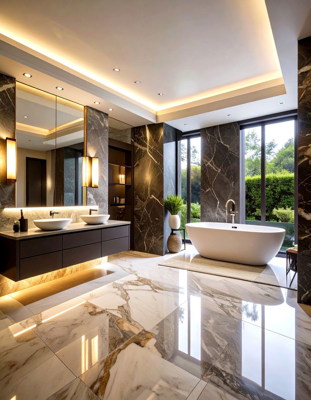 Natural Stone Luxury Haven - 24 Ensuite Bathroom Ideas