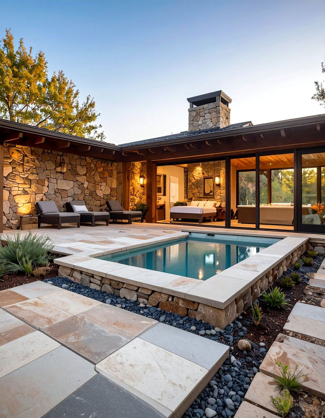 Natural Stone Sanctuary - 24 Outdoor Bathroom Ideas