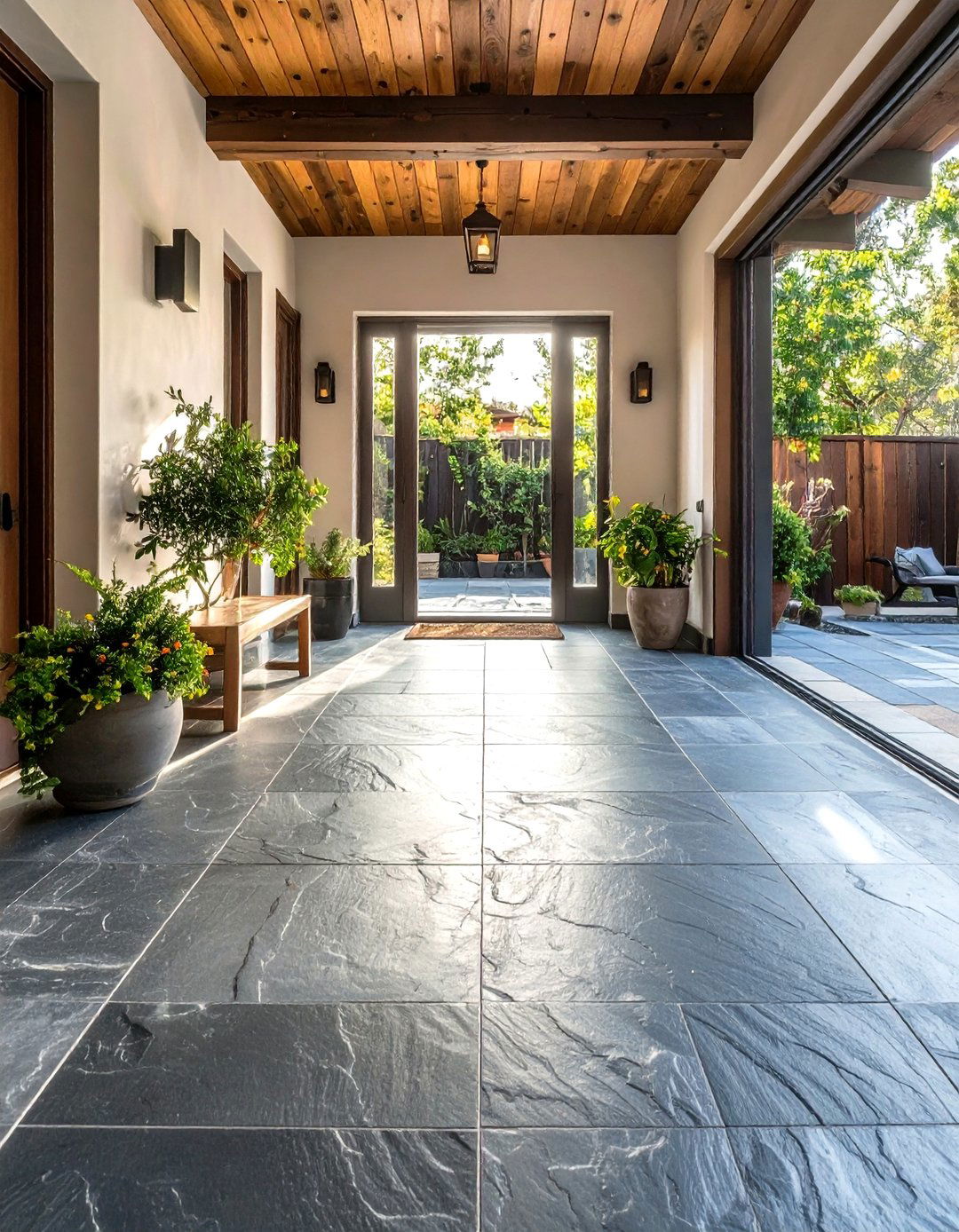 Natural Stone Slate Flooring - 24 Small Entryway Tile Floor Ideas