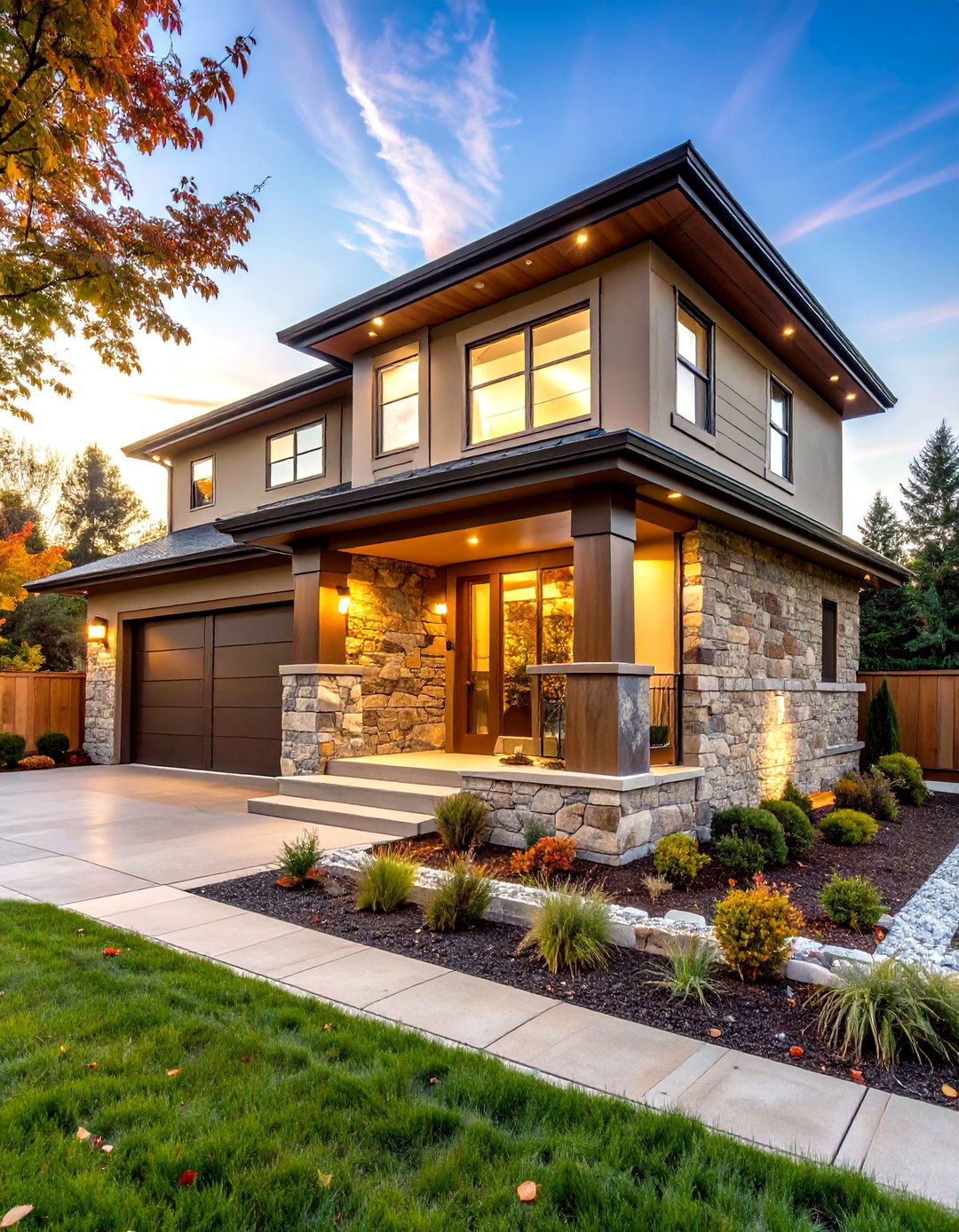 Natural Stone Stacked Wainscoting - 24 Exterior Wainscoting Ideas