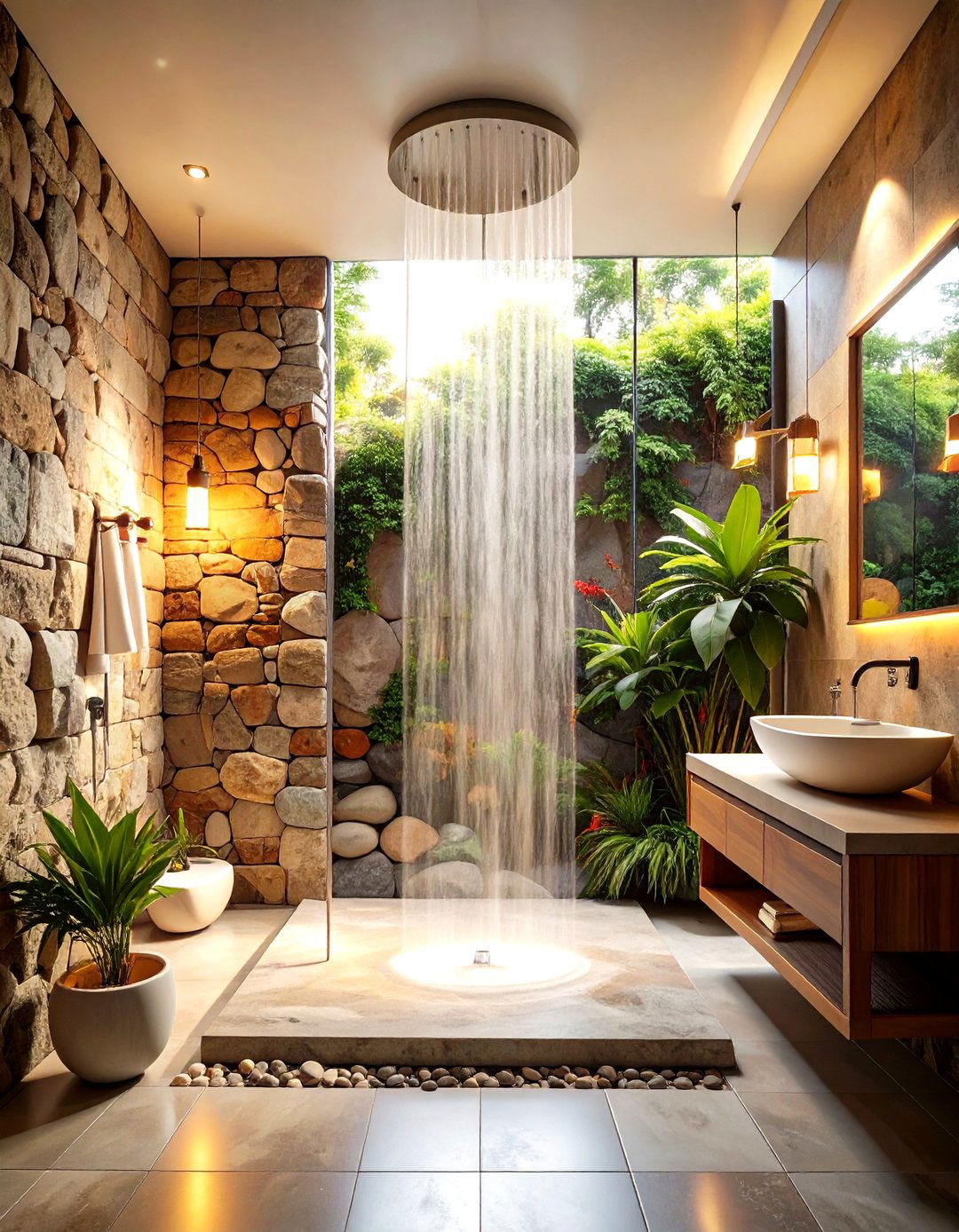 Natural Stone Texture Walls - 24 Shower Wall Ideas