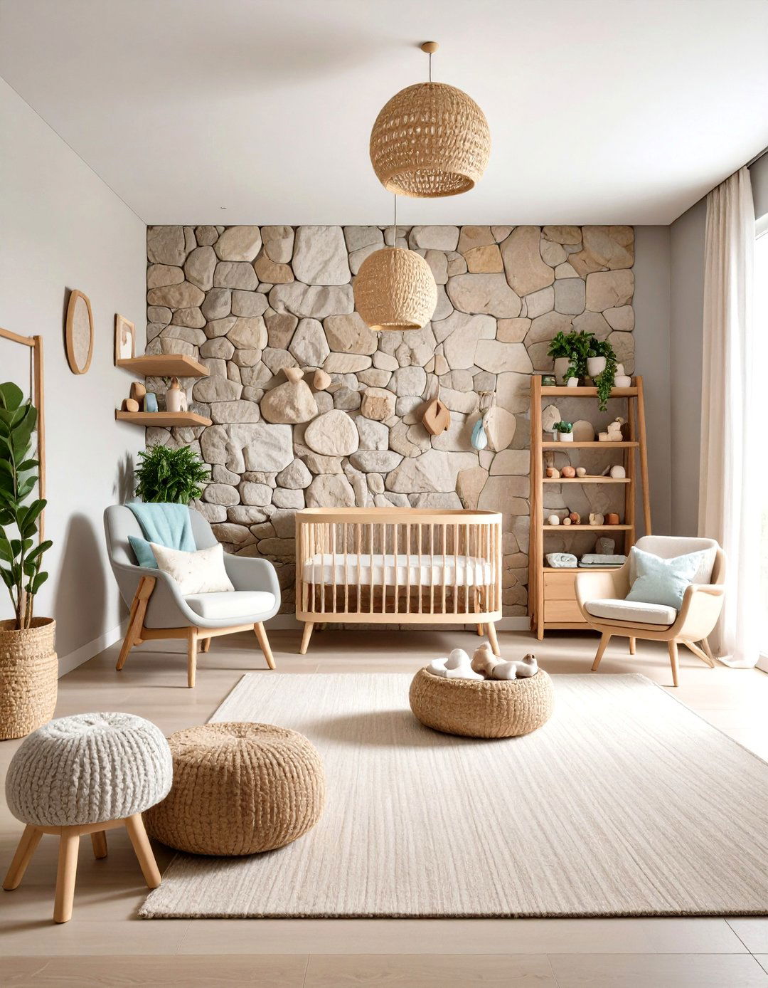 Natural Stone Texture - 24 Nursery Accent Wall Ideas