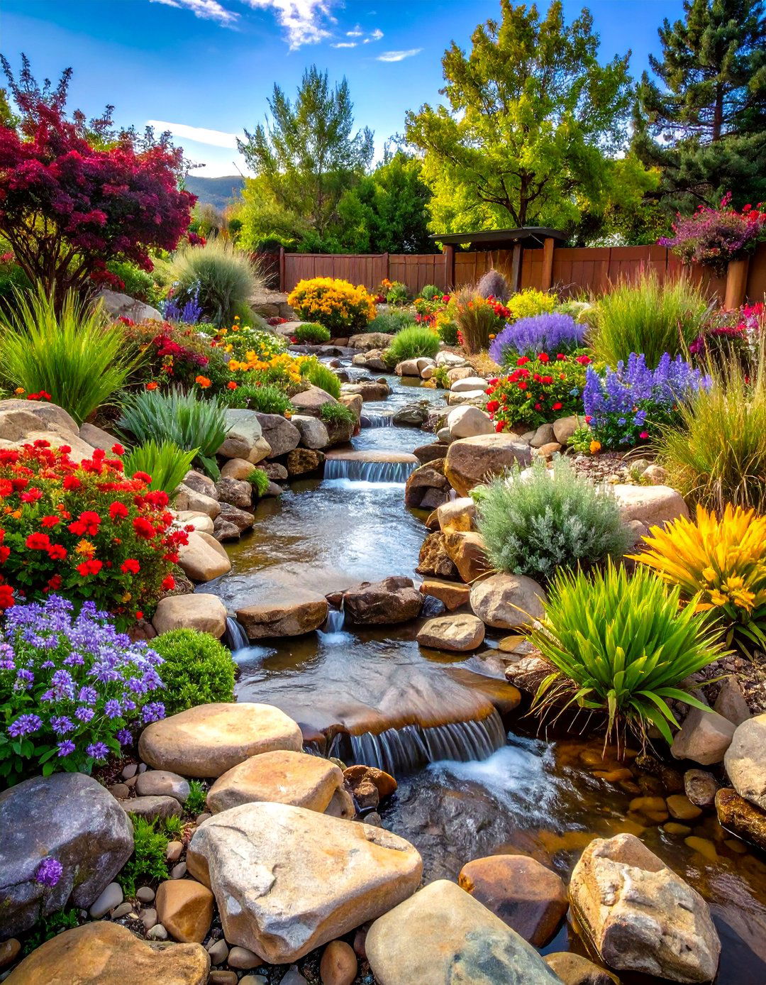 Natural Stream Bed Designs - 24 Rock Landscaping Ideas