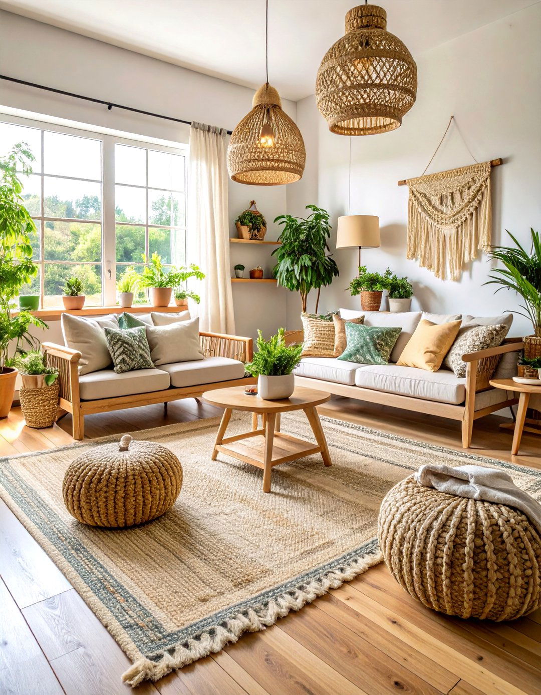 Natural Textile and Fiber Focus - 24 Cabin Living Room Ideas