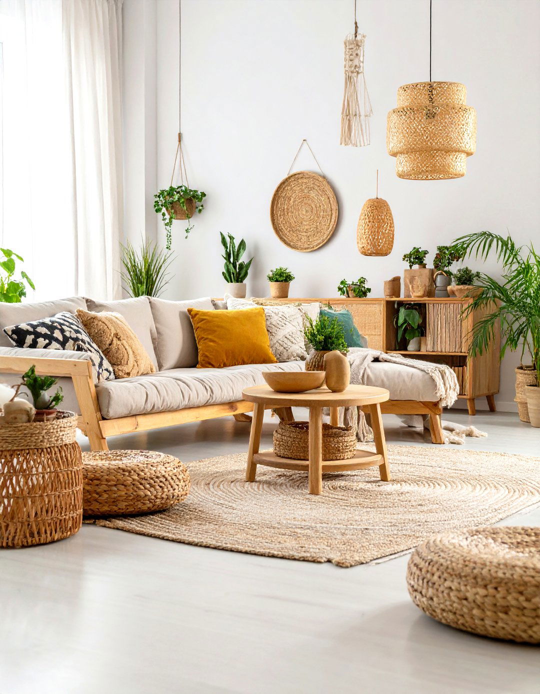 Natural Texture Layering - 24 Spring Decor Ideas