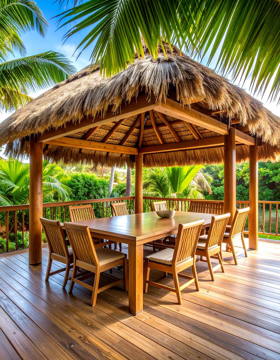 Natural Thatch Roofing - 24 Pergola Cover Ideas