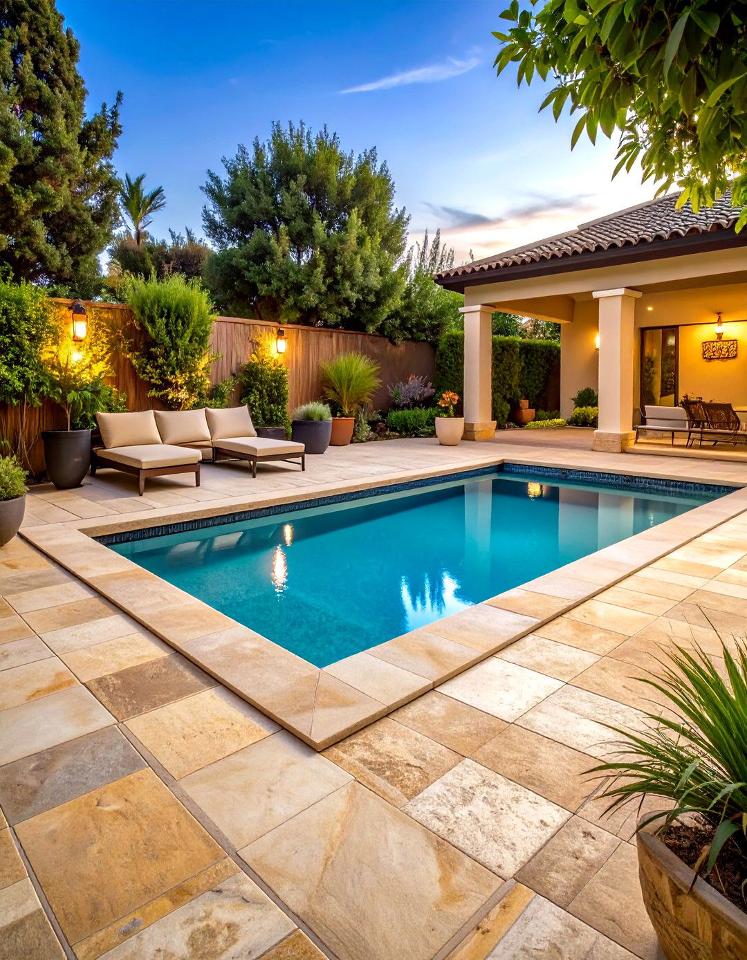 Natural Travertine Pool Decking