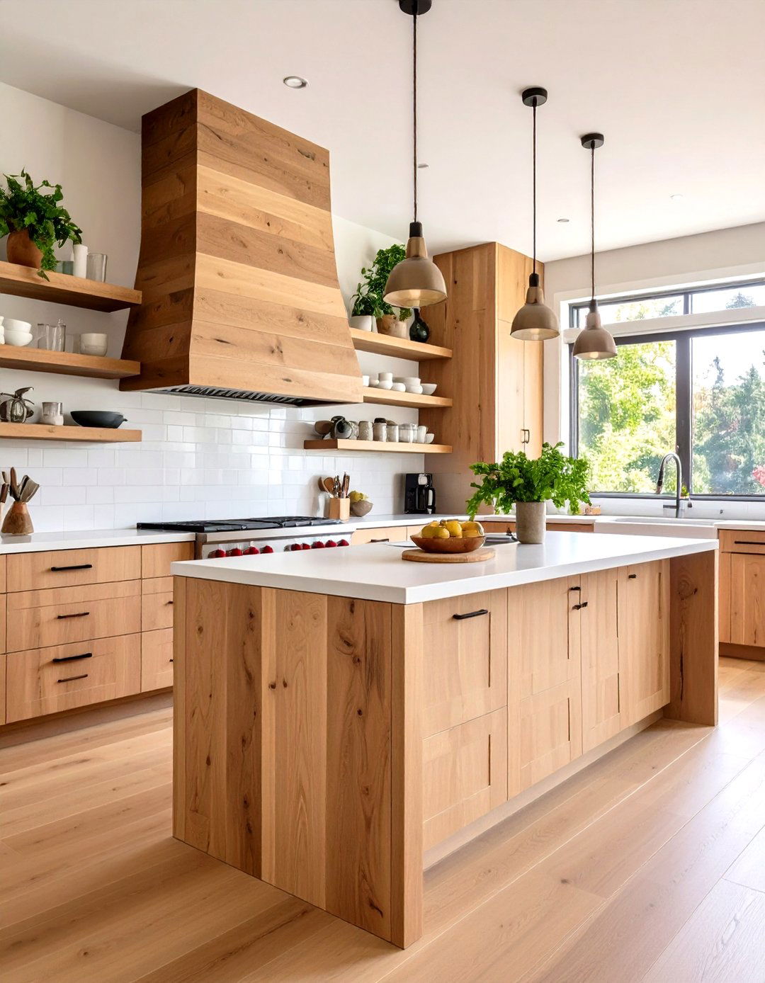 Natural Wood Accent Elements - 24 Kitchen Remodel Ideas