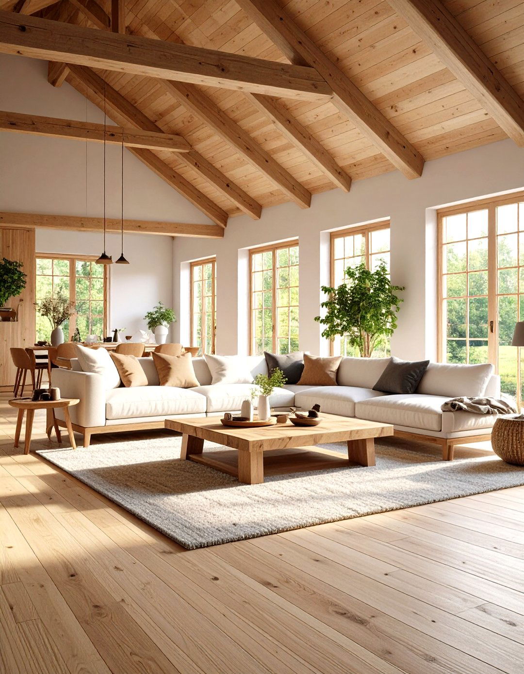 Natural Wood Accent Integration - 24 Black and White Living Room Ideas