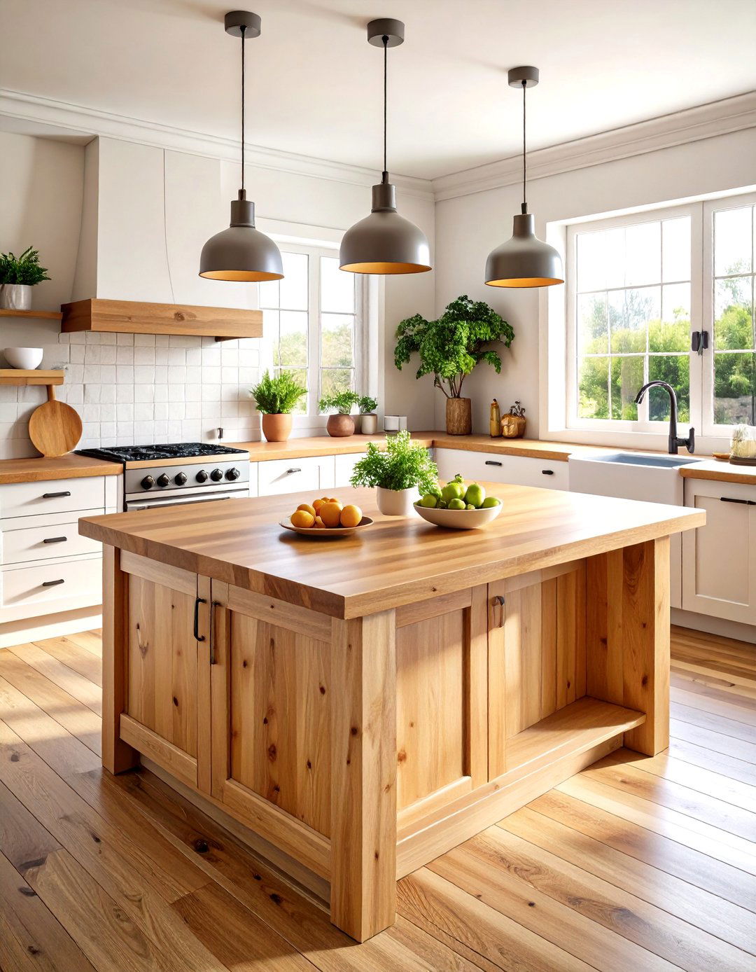 Natural Wood Elements - 24 kitchen island decor ideas