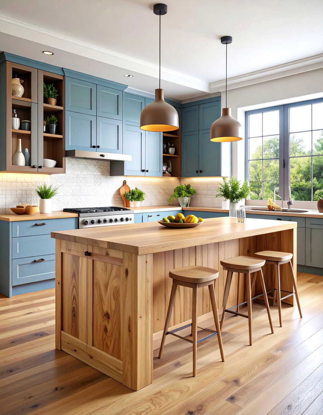 Natural Wood Kitchen Islands - 24 1970s-inspired Design Ideas