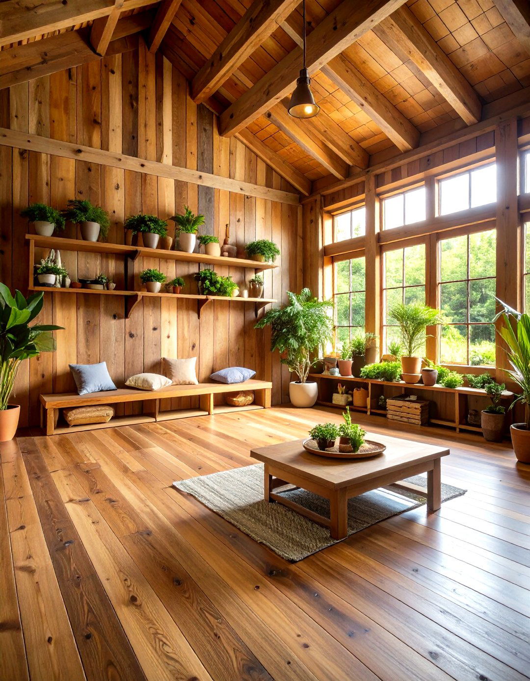 Natural Wood Meditation Space - 24 meditation room ideas