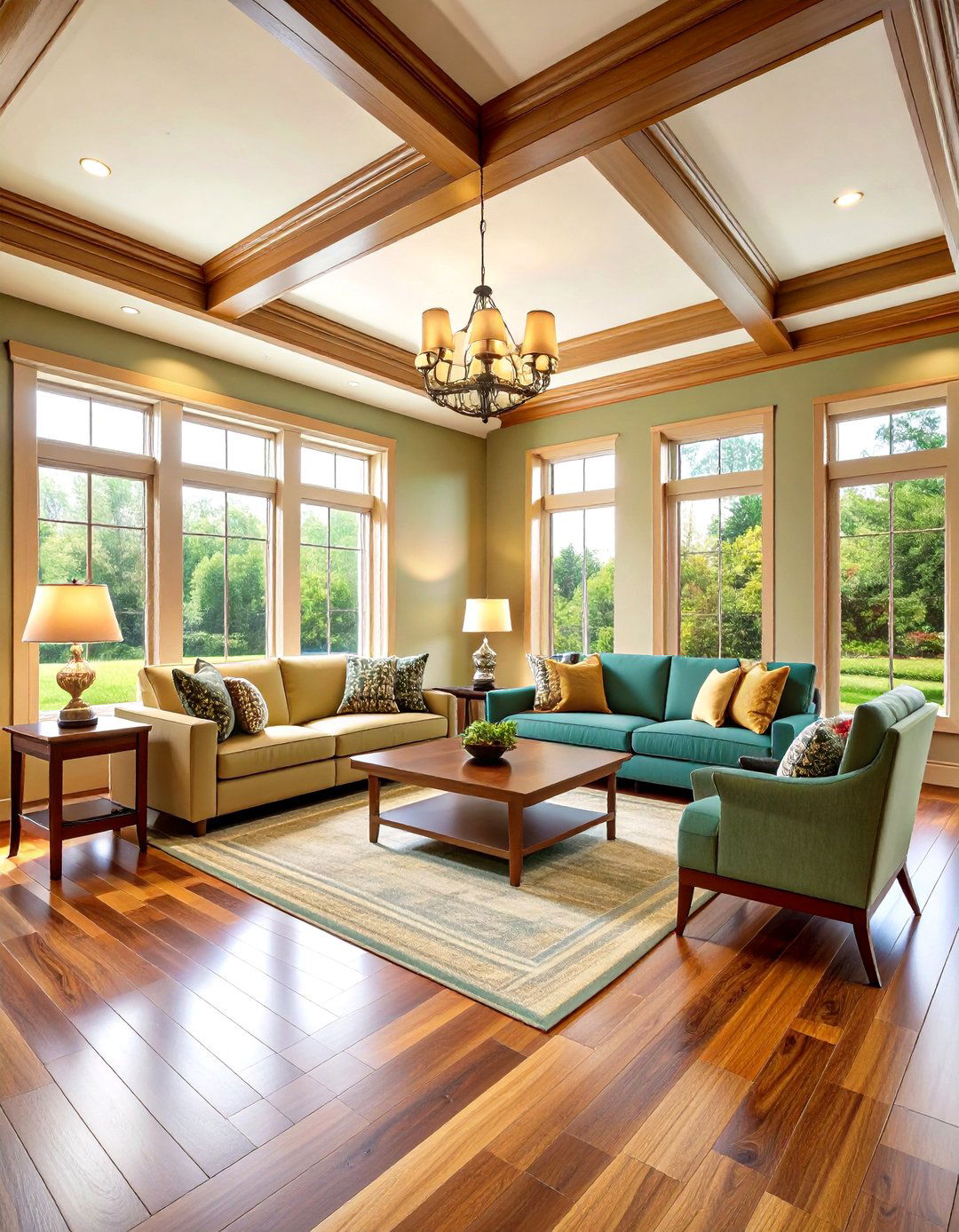 Natural Wood Molding with Stained Finishes - 24 Wall Molding Ideas