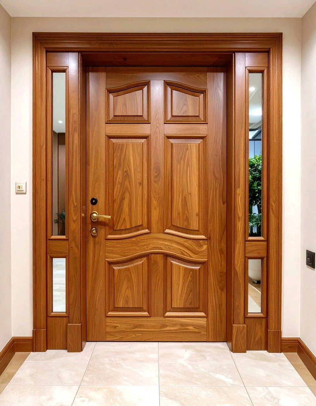 Natural Wood Stain Warmth - 24 Interior Door Color Ideas