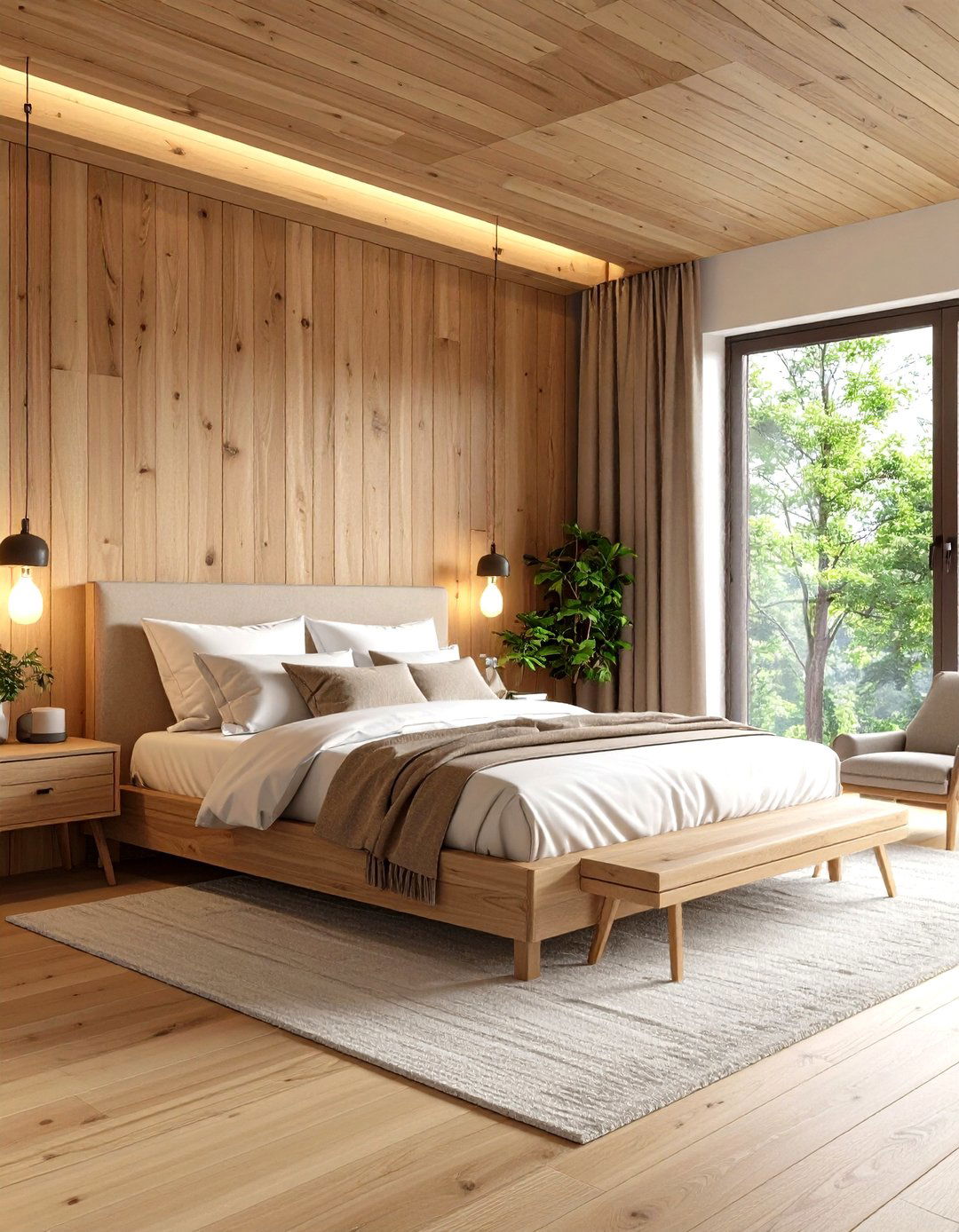 Natural Wood Warmth - 24 Relaxing Bedroom Ideas