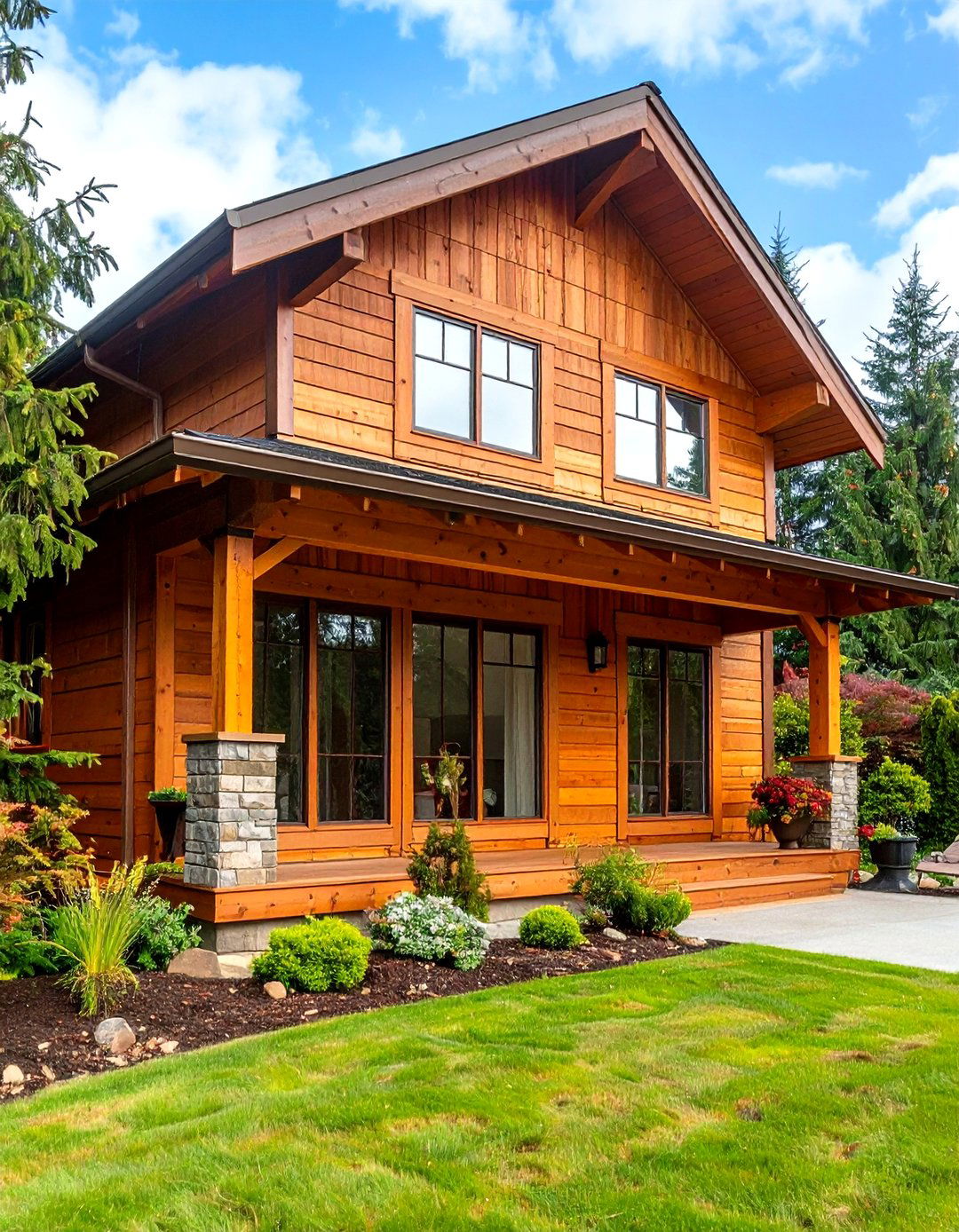 Natural Wood Window Trim - 24 Exterior Window Trim Ideas