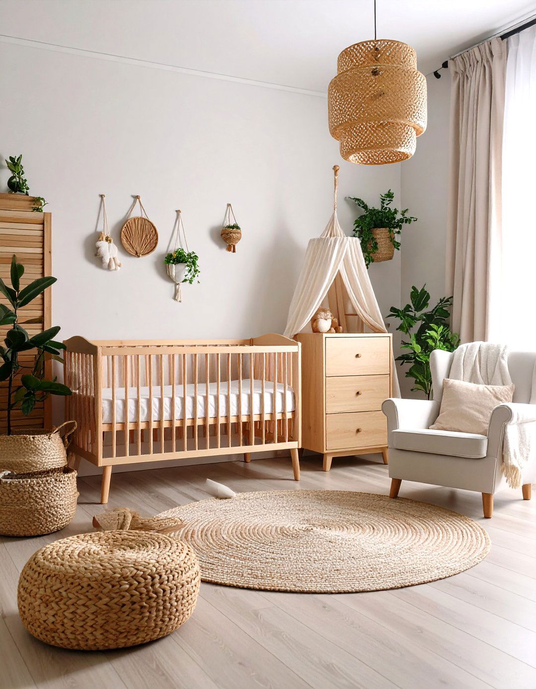 Natural Wood and Cream Nursery - 24 Neutral Nursery Ideas