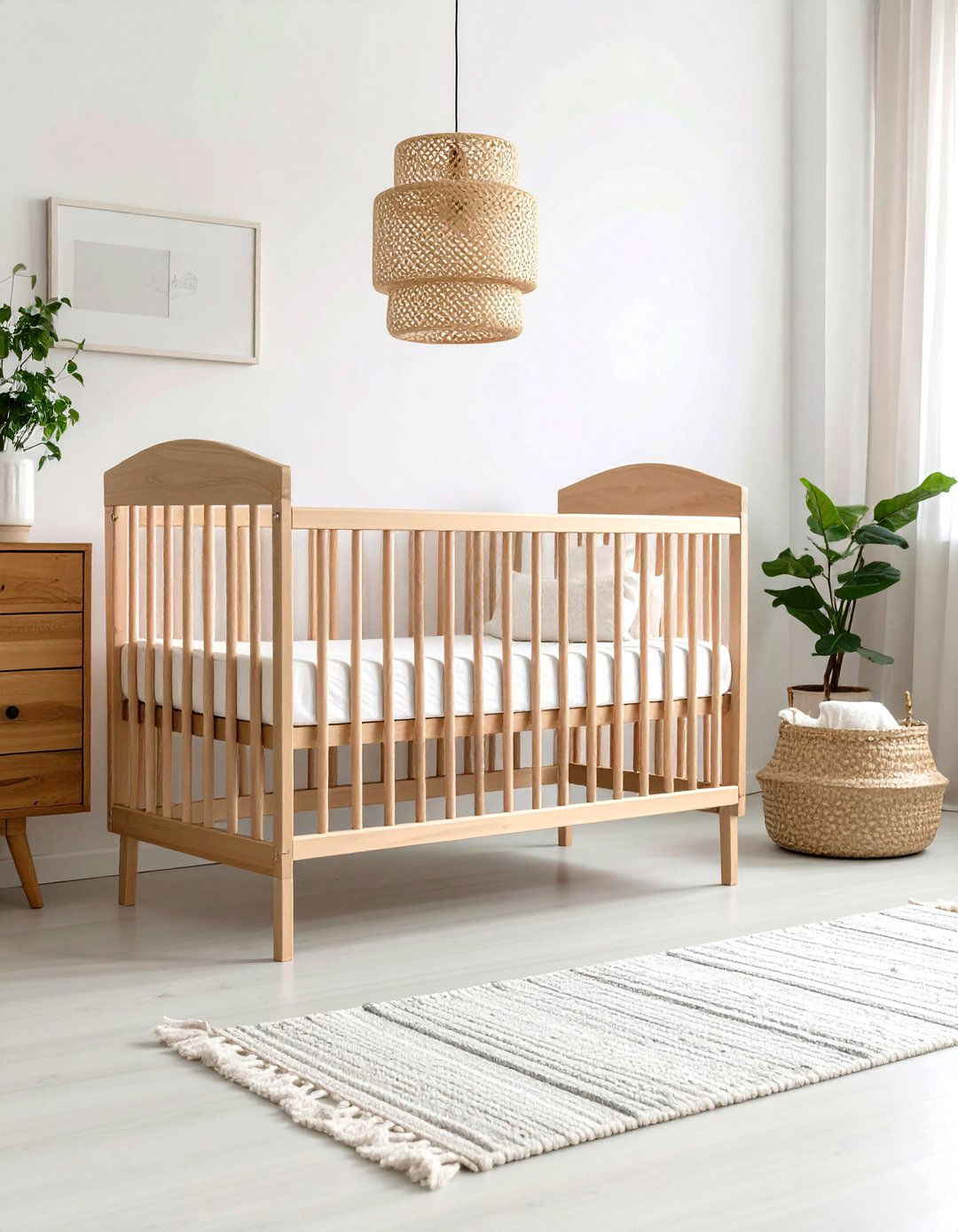 Natural Wood and White Color Scheme - 24 Mid-century Modern Nursery Ideas