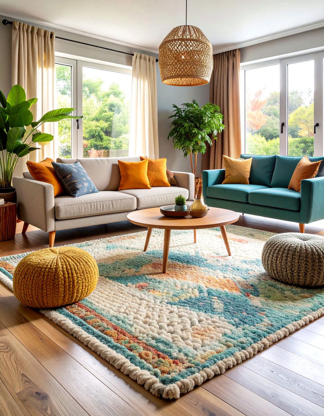 Natural Wool Living Room Carpet Textures - 24 Living Room Carpet Ideas