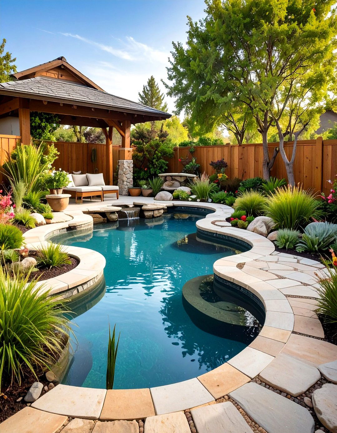 Naturalistic Pond Pool Environment - 24 Pool Landscaping Ideas
