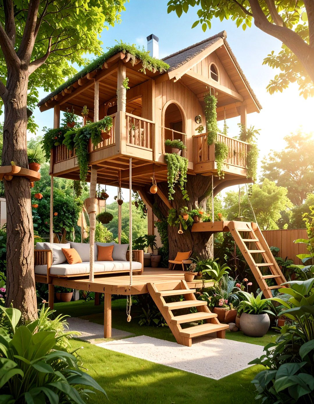 Nature Inspired Climbing Catio - 24 Outdoor Catio Ideas