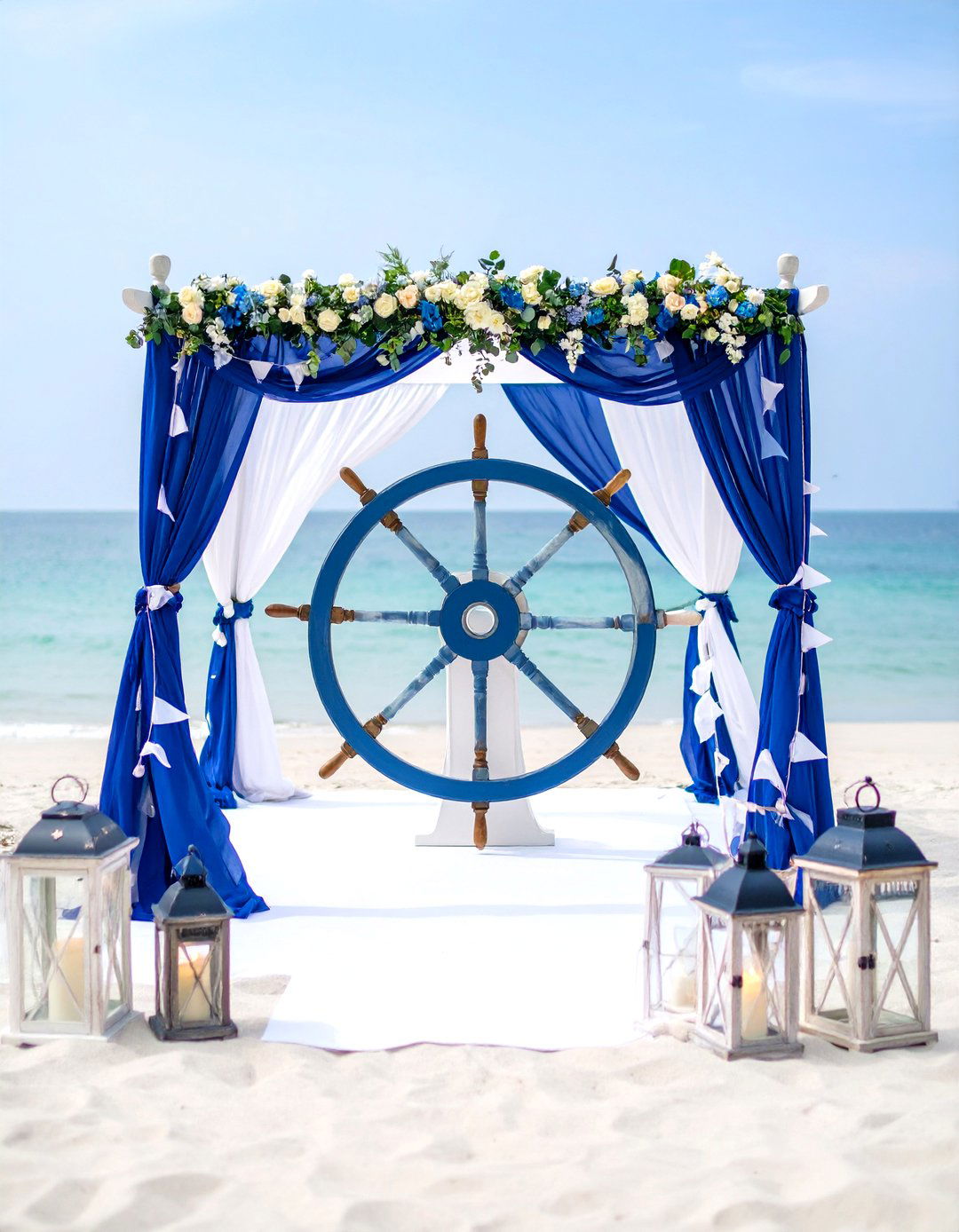 Nautical Beach Wedding with Maritime Decor - 24 Beach Wedding Ideas
