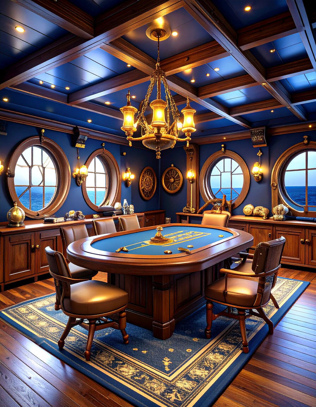Nautical Captains Game Room - 24 Luxury Game Room Ideas