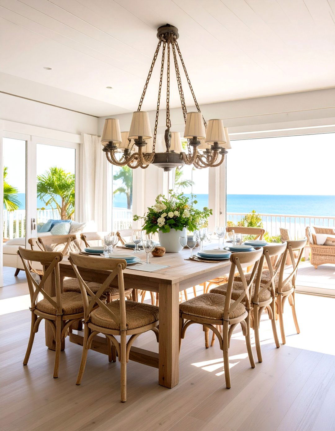 Nautical Chandelier Statement Lighting - 24 Coastal Decor Ideas
