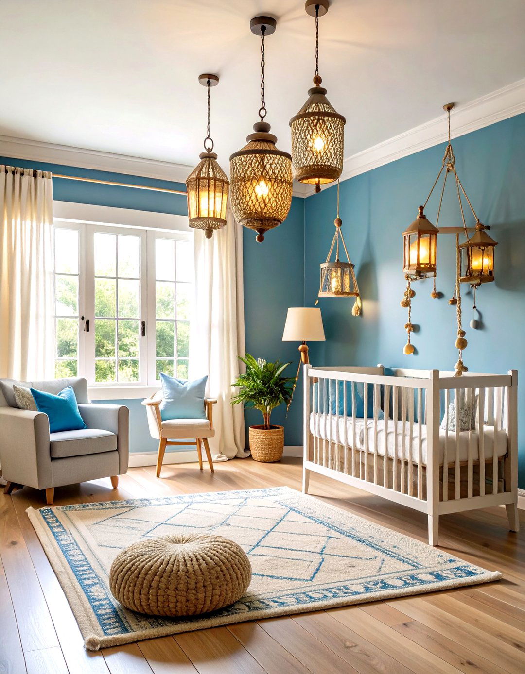 Nautical Lantern Lighting Magic - 24 Nautical Nursery Ideas