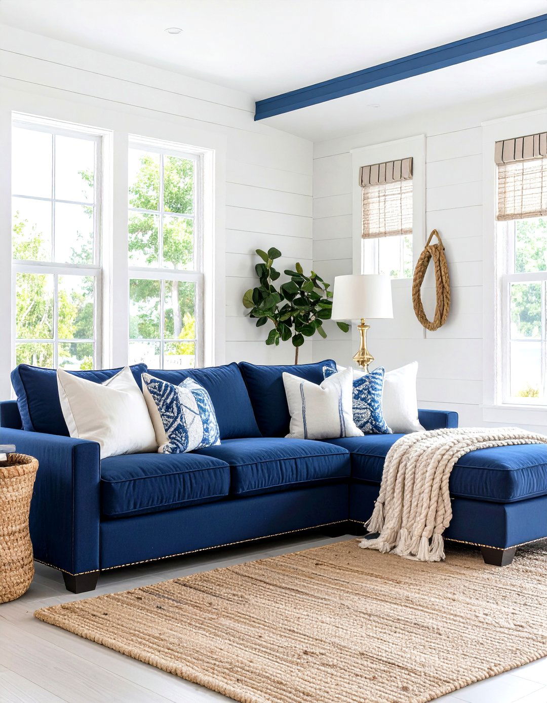 Nautical Navy and White Decor - 24 Lake House Decorating Ideas