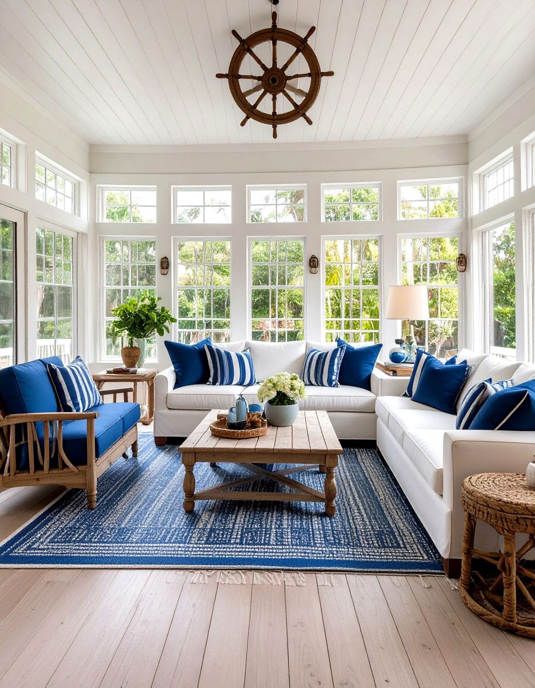 Nautical Theme Sunroom - 24 Florida Room Ideas