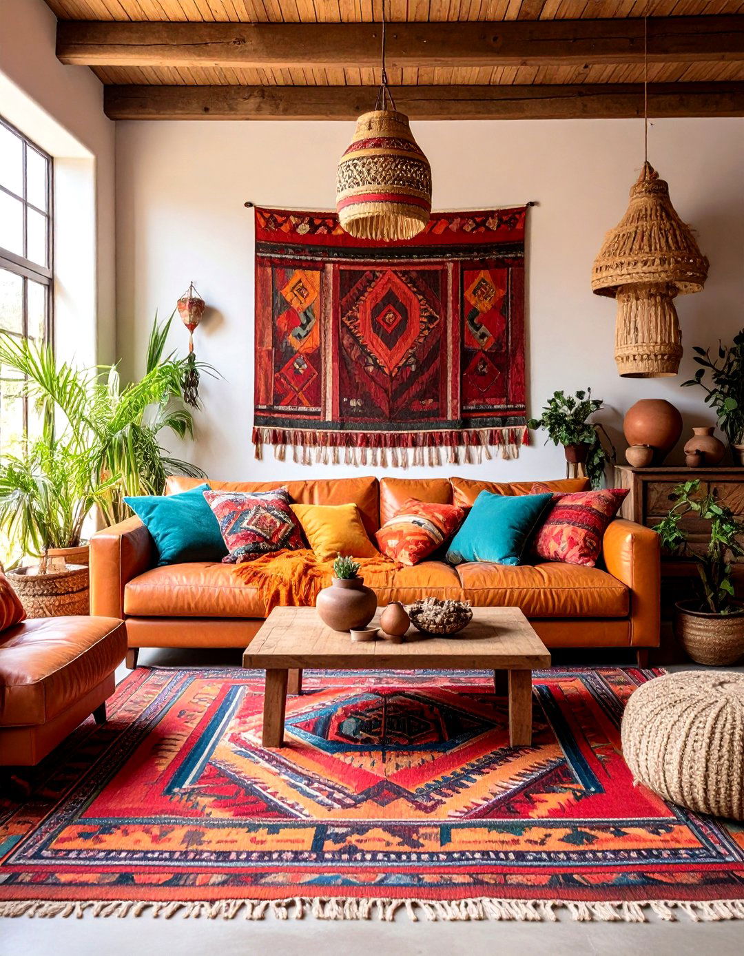 Navajo Textile Living Room - 24 Southwest Living Room Ideas