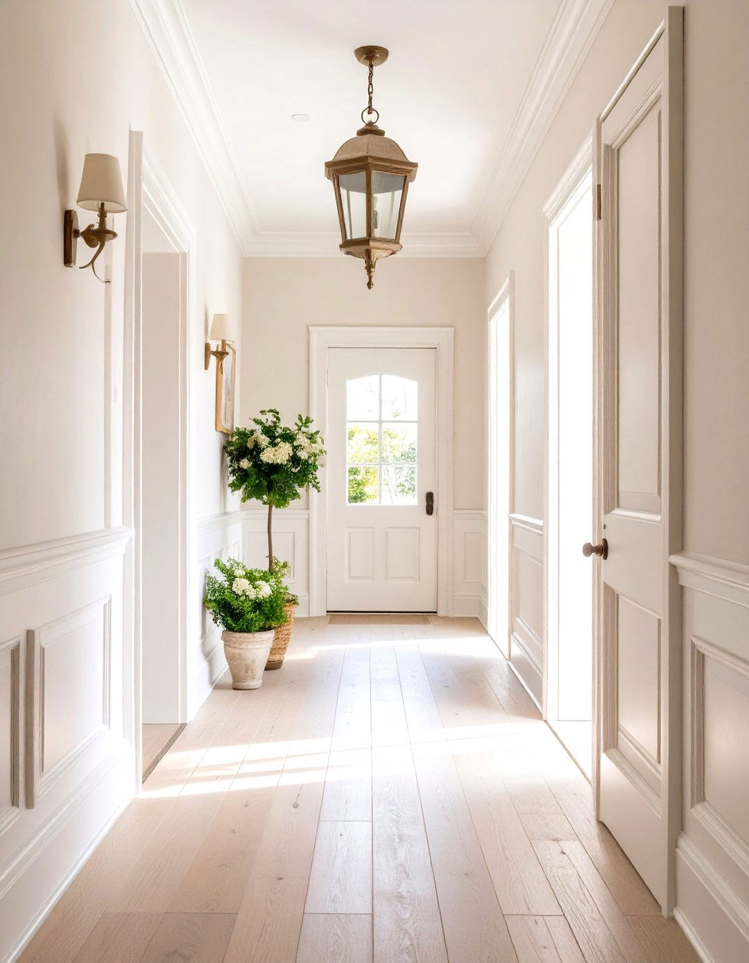 Navajo White Hallway Design - 24 Off-white Paint Colors for Room